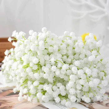 1/2 adet 20cm Bebekler Nefes yapay çiçek Beyaz Plastik Gypsophila Düğün Buket Dekorasyon Ev Partisi DIY Sahte Çiçek Dekor