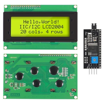 LCD2004 + IIC/I2C 2004 20x4 Mavi Yeşil Ekran HD44780 Karakter LCD /w IIC/I2C Seri arabirim adaptörü Modülü Arduino için