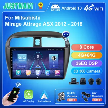 Mitsubishi Serap İçin Araba Radyo JUSTNAVİ Attrage ASX 2012-2018 en Yeni Android 10.0 Video Multimedya Oynatıcı GPS Navigasyon Oto