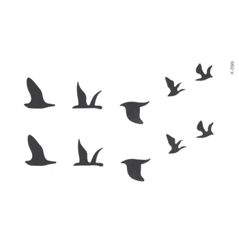 Kuşlar Su Geçirmez Geçici Dövme Etiket Flaş Dövme kol Geçici Dövme Erkekler makyaj güvercin barış dövme Çıkartma