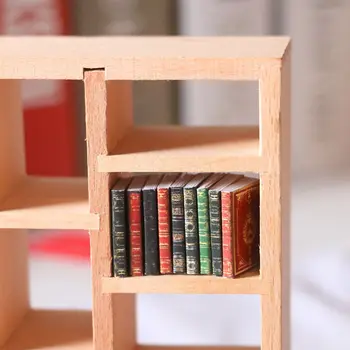 1:12 Ölçekli Minyatür Dollhouse Avrupa Klasik Mini Flip Kitaplar Dizüstü oyna Pretend mobilya dekorasyonu Bebek