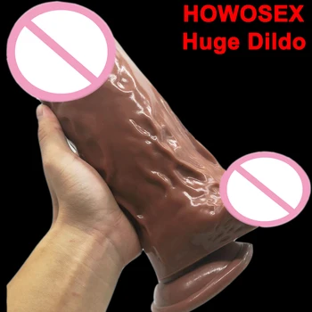 HOWOSEX 8.5 CM Gerçekçi Dev Büyük Dildos Büyük Dildos Vantuz ile Anal Popo Fiş Vajina G-spot Yumuşak Penis Kadınlar İçin Seks Oyuncak