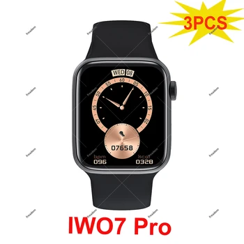 3 ADET IWO7 Pro Bluetooth Çağrı Smartwatch Erkekler Kadınlar İçin Spor Bilezik Özel İzle Yüz Uyku nabız monitörü akıllı saat