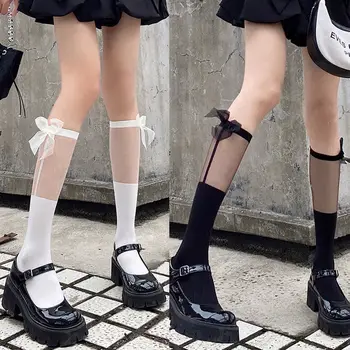Japon Tatlı Lolita Kawaii Pamuk Ekip Çorap Peluş Tavşan Tavşan Kulaklar Dantel İlmek Öğrenci Orta Tüp Çorap Çorap