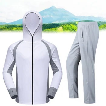 Yeni Giysiler Balıkçılık Gömlek Ceket Buz İpek Hızlı Kuru Spor Giyim Güneş Koruma Yüz Boyun Anti-Uv Nefes Balıkçılık Kapşonlu