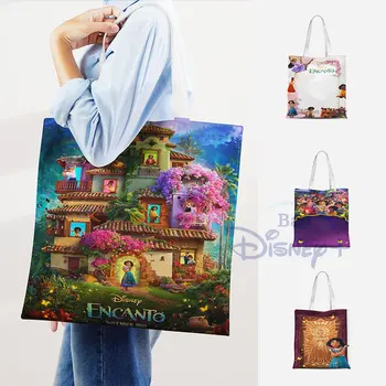 Disney Encanto kadın Çantası Eko Kullanımlık alışveriş çantası Karikatür Seyahat Plaj Çantaları Kadınlar için 2022 Yeni Lüks Çanta noel hediyesi