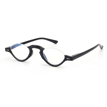 Anti-mavi ışık okuma gözlüğü yeni moda yarım çerçeve presbiyopi gözlük Unisex diyoptri +1.0 +1.5 +2.0 +2.5 +3.0 +3.5 +4.0