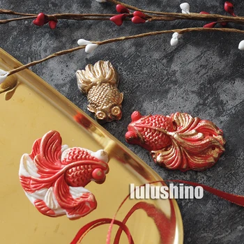 Çin tarzı goldfish fondan kalıp Çin düğün pastası dekorasyon sazan koi balık çikolata silikon kalıp