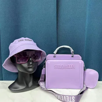 Tasarımcı çantaları 2022 Crossbody Çanta Ve Şapka Tonları Seti Kadınlar Lüks Kova Şapka Gözlük Ve PU Deri kol çantası Çanta