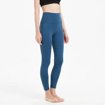 Düz Renk Artı Boyutu Kadın Spor Pantolon Yüksek Bel Yoga Legging Spor Kapsamlı Eğitim Petek Arka Cep Özel Logo