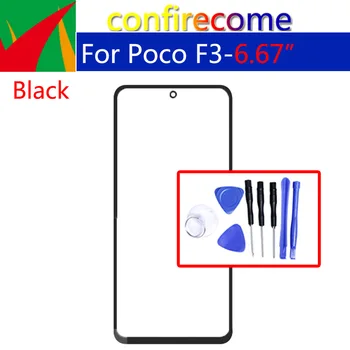 Xiaomi Poco F3 dokunmatik ekran Paneli Ön Dış Cam Lens LCD Cam Değiştirme