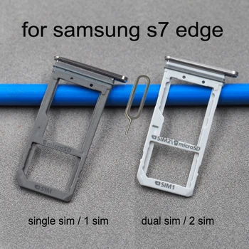 Samsung Galaxy S7 Kenar G935 G935F G935FD G935A Orijinal telefon kılıfı Yeni SIM Kart Adaptörü Ve Mikro SD Kart Tepsi Tutucu