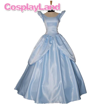 Külkedisi süslü elbise Cadılar Bayramı Prenses Kostüm Custom made Düğün Parti Mavi Elbise Cosplay Kombinezon