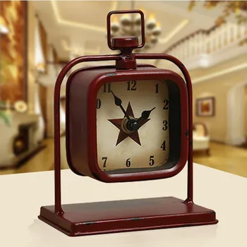 Iskandinav Retro Masa Saati Yaratıcı Yatak Odası Dekorasyon Masa Saati Dilsiz Saatler Masaüstü Oturma Odası Dekor Kişilik doğum günü hediyesi