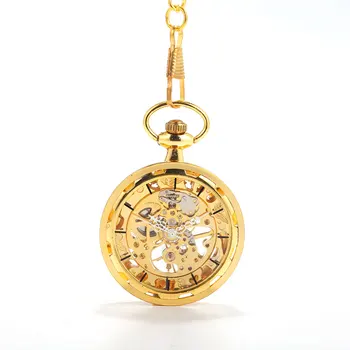 0 Altın retro tekerlek alt ölçekli Roma ölçekli büyük cep saati mahkemesi yaratıcı hediye değeri zarif flip cep saati