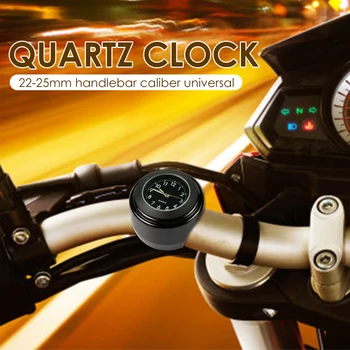 22-25mm Çok fonksiyonlu Dia motosiklet gidonu Montaj Saati Dayanıklı Pratik Klasik Su Geçirmez ışık quartz saat