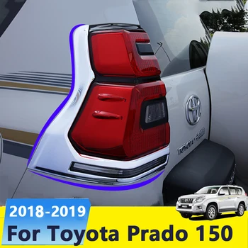 Krom Araba Arka lisans çerçevesi el tutamağı kapağı Trim Koruma Kılıfı Toyota Land Cruiser Prado 150 2018 İçin 2019 Dış Aksesuarlar