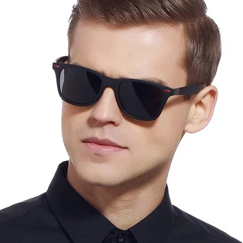 Moda Marka Tasarım Polarize Güneş Gözlüğü Erkek Kadın Sürücü Shades Erkek Vintage güneş gözlüğü Erkekler Kare Ayna Yaz UV400OkuloS
