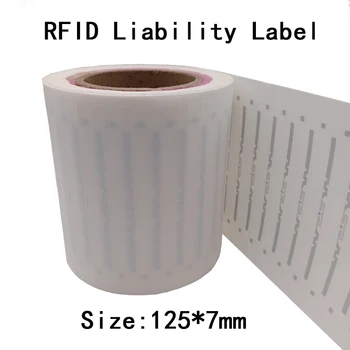 100 adet ISO18000-6C UHF RFID Pasif Kütüphane Etiket Yapışkanlı yapışkan etiket Kitap Yönetimi için