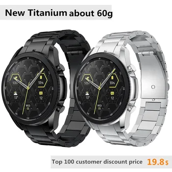 Titanyum Samsung Galaxy İzle 4 Klasik 46mm 44mm 40mm Bantları, Metal saat kayışı Smartwatch, siyah Gümüş Boşluk Yok 20mm