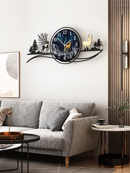 Biraz Lüks Dekorasyon duvar saati Dilsiz Izle Yaratıcı Moda Ev Oturma Odası Asılı duvar saati Modern Basit Duvar Saati