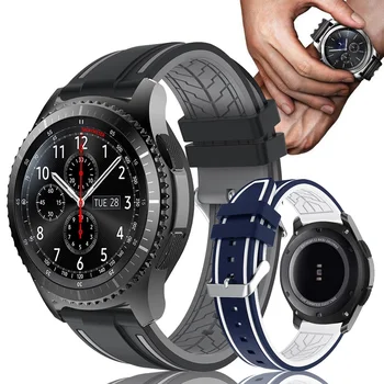 Samsung galaxy izle 46mm Dişli S3 Sınır Kayış Silikon saat kayışı Watchband Değiştirme Spor Bilezik 22mm saat kayışı