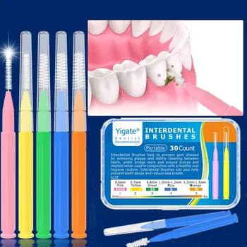 30 Adet Diş Hekimliği Diş İpi İnterdental Fırçalar I Şekilli İpi İnterdental Temizleyici Ortodontik Diş Temiz Fırça Ağız Hijyeni