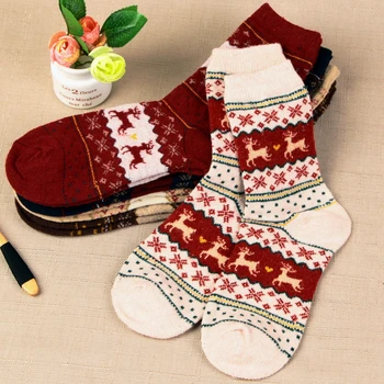 Çorap Kadın Kalın Yün Termal Sıcak noel hediyesi Çorap Komik Güzel Kawaii Karikatür Sevimli Yumuşak Tutmak sıcak Kat Çorap Bayan için