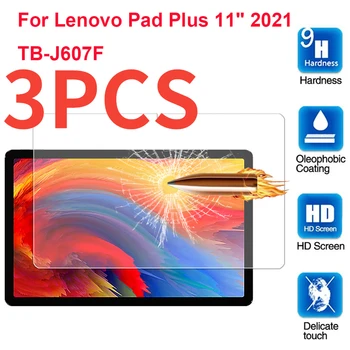 3 Paket İçin 9H Temperli Cam Lenovo Xiaoxin Pad Artı 11 inç TB-J607F (2021) tablet Ekran Koruyucu patlamaya dayanıklı Koruma