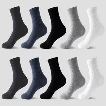 Pamuk Erkek Orta Tüp Erkek İş Koku Geçirmez Çorap ve çok Yönlü Kalın Sıcak Tüp Çorap Emici Ter Çorap 