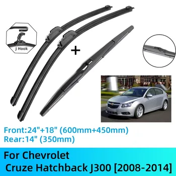 Chevrolet Cruze Hatchback için J300 Ön arka cam silecek lastikleri Fırça Kesici Aksesuarları J U Kanca 2008-2014 2009 2010 2011 2012
