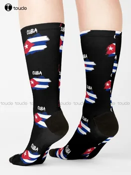 Küba Küba Bayrağı Bayrağı Çorap Kadın Çorap Yüksek Kalite Sevimli Zarif Güzel Kawaii Karikatür Tatlı Harajuku Pamuk noel hediyesi Sanat