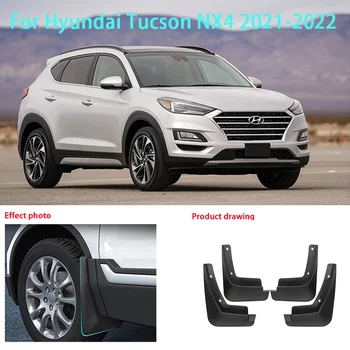 4 adet Araba Çamurluklar Çamurluk Çamurluk Çamur Flap Muhafızları Sıçrama Çamurluklar Araba Aksesuarları Oto Styline Hyundai Tucson 2021 2022 İçin NX4