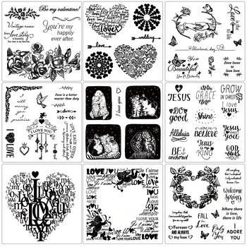 Sevgililer Günü Serisi Temizle Pullar DIY Scrapbooking Kart Yapımı Albümü Dekoratif Silikon Damga Zanaat