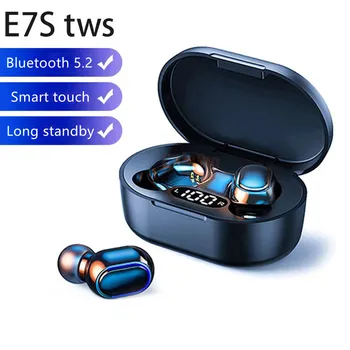 E7S tws kablosuz kulaklıklar 5.0 Bluetooth Kulaklık kulak HİFİ Kayıpsız Ses Kulaklık Spor Mini TWS Kulakiçi xiaomi iphone İçin
