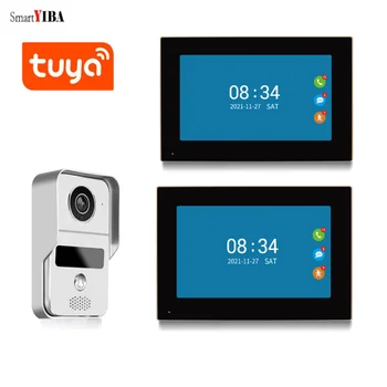 SmartYIBA Tuya Akıllı Wifi Video Kapı Zili HD Monitör Görsel interkom sistemi Max Destek 20 App Kullanıcıları Uzaktan Kumanda Diyafon Kiti