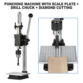 Küçük manuel pres delme makinesi Kalıp kesme makinası Zımba Ölçekli Plaka Maksimum basınç 160kg