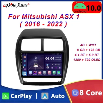 Araba Radyo Araca monteli Multimedya Video Oynatıcı Navigasyon GPS WİFİ Carplay 2 Din Android 10 Mitsubishi ASX 1 2016-2022 için