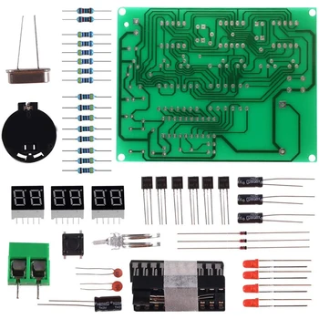 4/6 Bit Dijital LED Elektronik Saat DIY Kitleri PCB Lehimleme Uygulama öğrenme Kartı AT89C2051 Bileşenleri DC 9V-12V