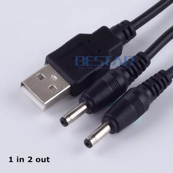 USB erkek 1 2 için & 4 & 6 dışarı dc 3.5*1.35 2A güç şarj 2pin kablo 1M 3FT şarj dışarı 3.5 1.35 mm jack DC erkek 