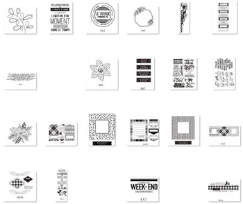 Fransız Şeffaf Silikon Damga / Mühür İçin DIY Scrapbooking / Albümü Dekoratif Açık Damga Yaprak A101