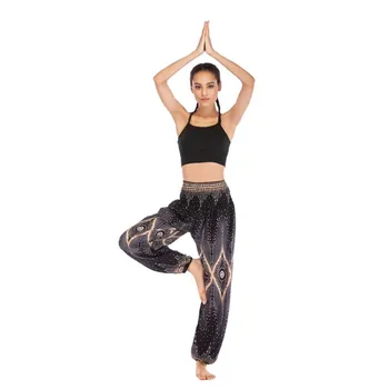 Rayon Pamuk İpek Etnik Avrupa, Amerika, Tayland Bloomers Yoga Giysileri gündelik kadın pantolonları Giyilebilir Ev Pantolon