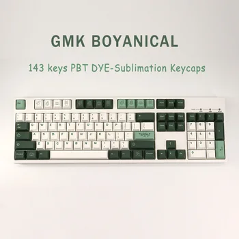 143 Tuşları GMK Botanik Keycaps PBT BOYA Süblimasyon Mekanik Klavye Klavye Kiraz Profili MX Anahtarı