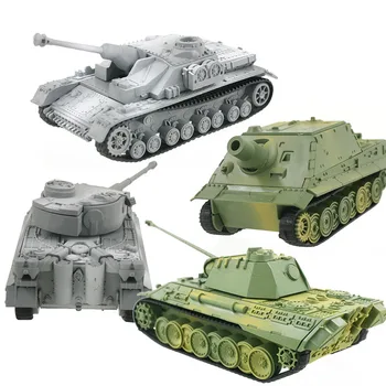 4D Tankı Modeli Yapı Kitleri Askeri Montaj Eğitici Oyuncaklar Dekorasyon Yüksek yoğunluklu Malzeme Panter Kaplan Turmtiger Saldırı