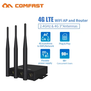 Su geçirmez 4G LTE Açık AP WIFI yönlendirici Tak ve Çalıştır 4G SIM Kart transferi Kablolu Ağ 3 * 5dBi Antenler Genişletici AP