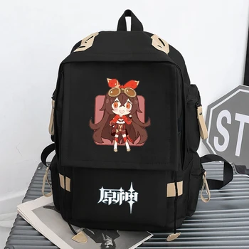 Oyun Genshin Darbe Antik Stil Sırt Çantası Klee Kaeya Amber Qin okul çantası Öğrenci Rahat Büyük Kapasiteli Moda omuz çantaları