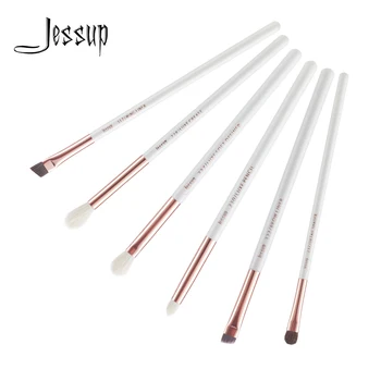 Jessup Güzellik 6 makyaj fırçası Seti Inci Beyaz / Gül Altın pinceaux maquillage Göz Farı Astar Belirleyici Fırçalar Kozmetik T221