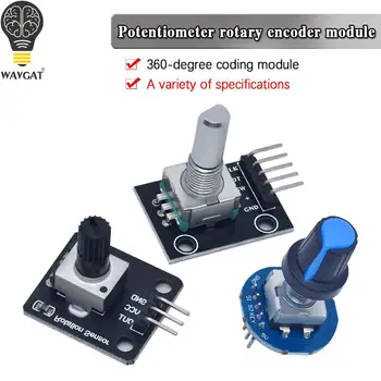 WAVGAT Arduino için Döner Kodlayıcı Modülü Tuğla Sensörü Geliştirme Yuvarlak Ses Döner Potansiyometre Topuzu Kapağı EC11