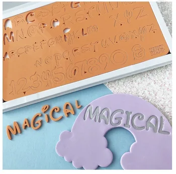 Akrilik Mektup Alfabe Mermaid Kar Tanesi Kalıp Basın kurabiye kesici DIY Kek Damga Fondan Kalıp Kek Kabartmalı Dekorasyon Araçları