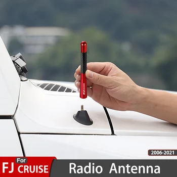 06-21 Yıl Toyota FJ Cruiser Aksesuarları Dış Modifikasyonu Alüminyum Alaşımlı Karbon Fiber Radyo Anteni Dekorasyon